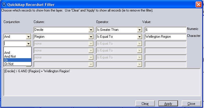 Recordset-Filter